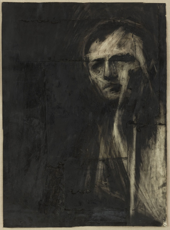 Frank Auerbach, Self-Portrait, 1959, Kohle und Kreide auf Papier, 76.2 x 55.2 cm, Private Collection © The artist, courtesy of Frankie Rossi Art Projects, London.