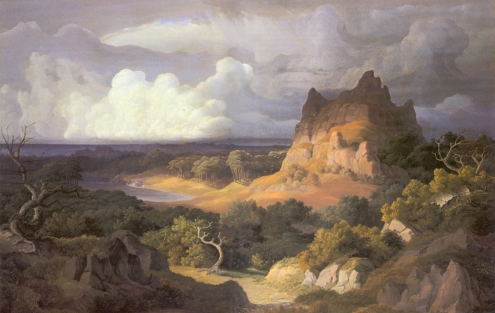 Gottfried Keller: «Heroische Landschaft», München 1842. Öl auf Leinwand; Zentralbibliothek Zürich, Graphische Sammlung und Fotoarchiv, GKN 68