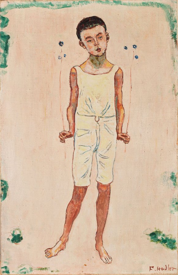 Ferdinand Hodler: Bezauberter Knabe, 1905. Öl auf Leinwand, 50 x 32 cm; Kunstmuseum Luzern, Schenkung Monika Widmer