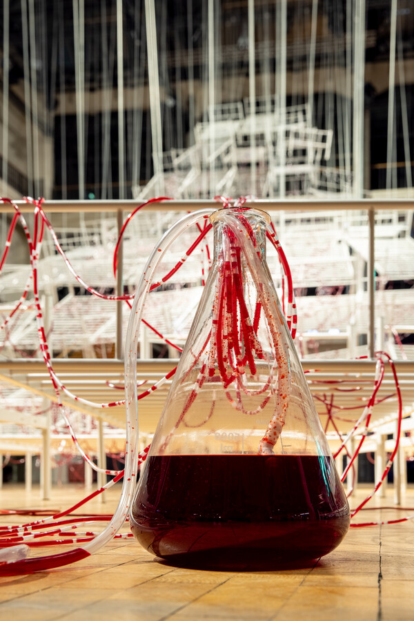 Detail von Chiharu Shiotas "Connected to Life" ©