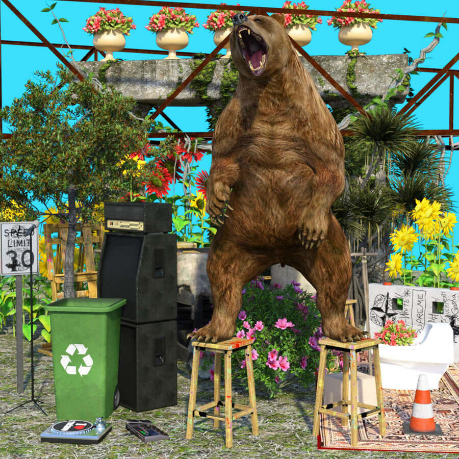 Mark Sabb (Felt Zine), Bear Land", 3D Image (jpg),
