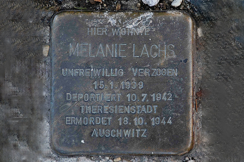 'Stolperstein' für Melanie Lachs (@ Melcher)