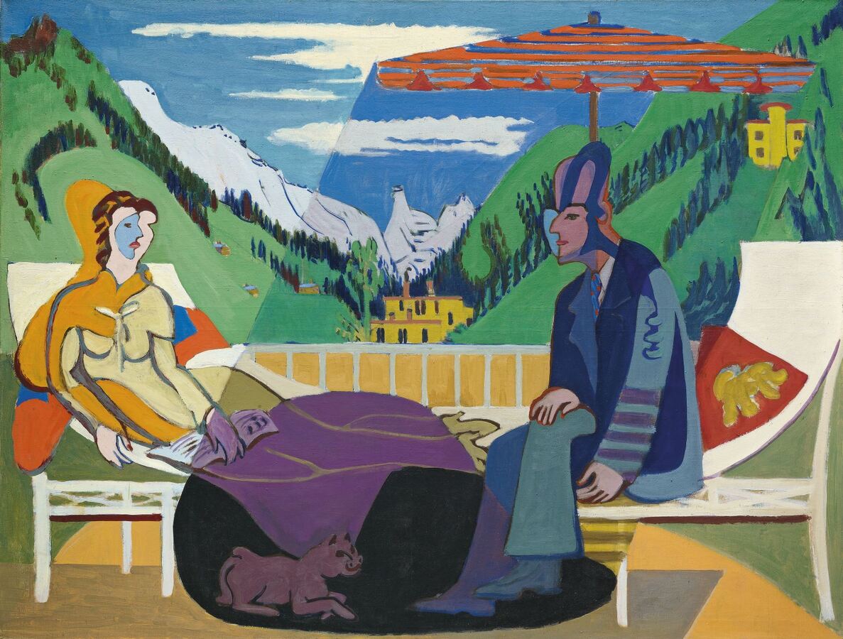 Ernst Ludwig Kirchner (1880-1938), Balkonszene,