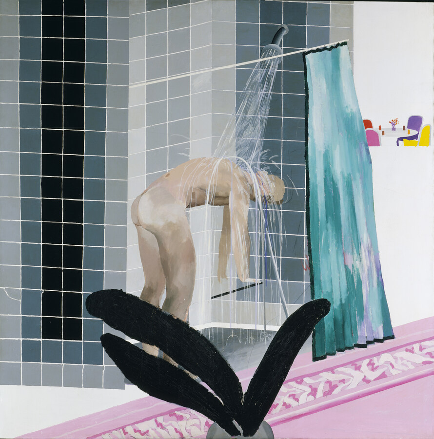 David Hockney, Man in Shower in Beverly Hills,