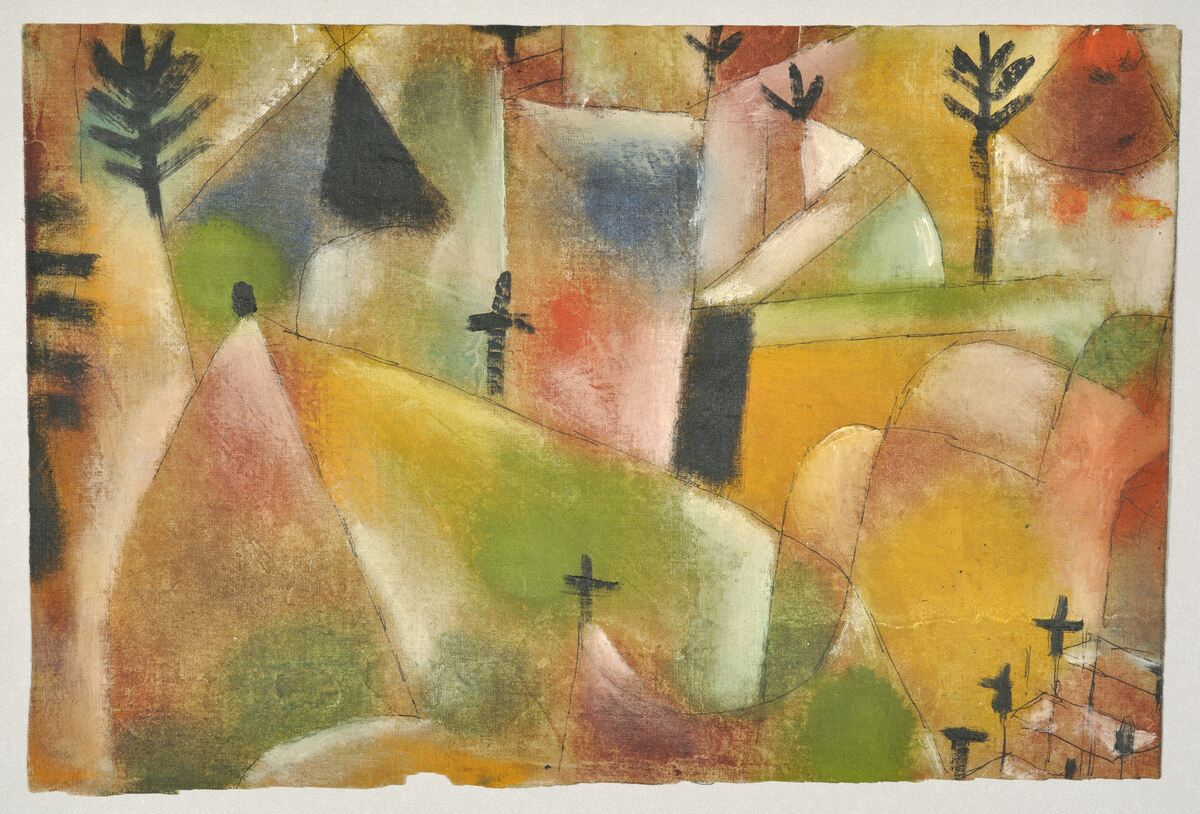 Paul Klee, "Friedhof", 1920, Ölfarbe und Feder auf