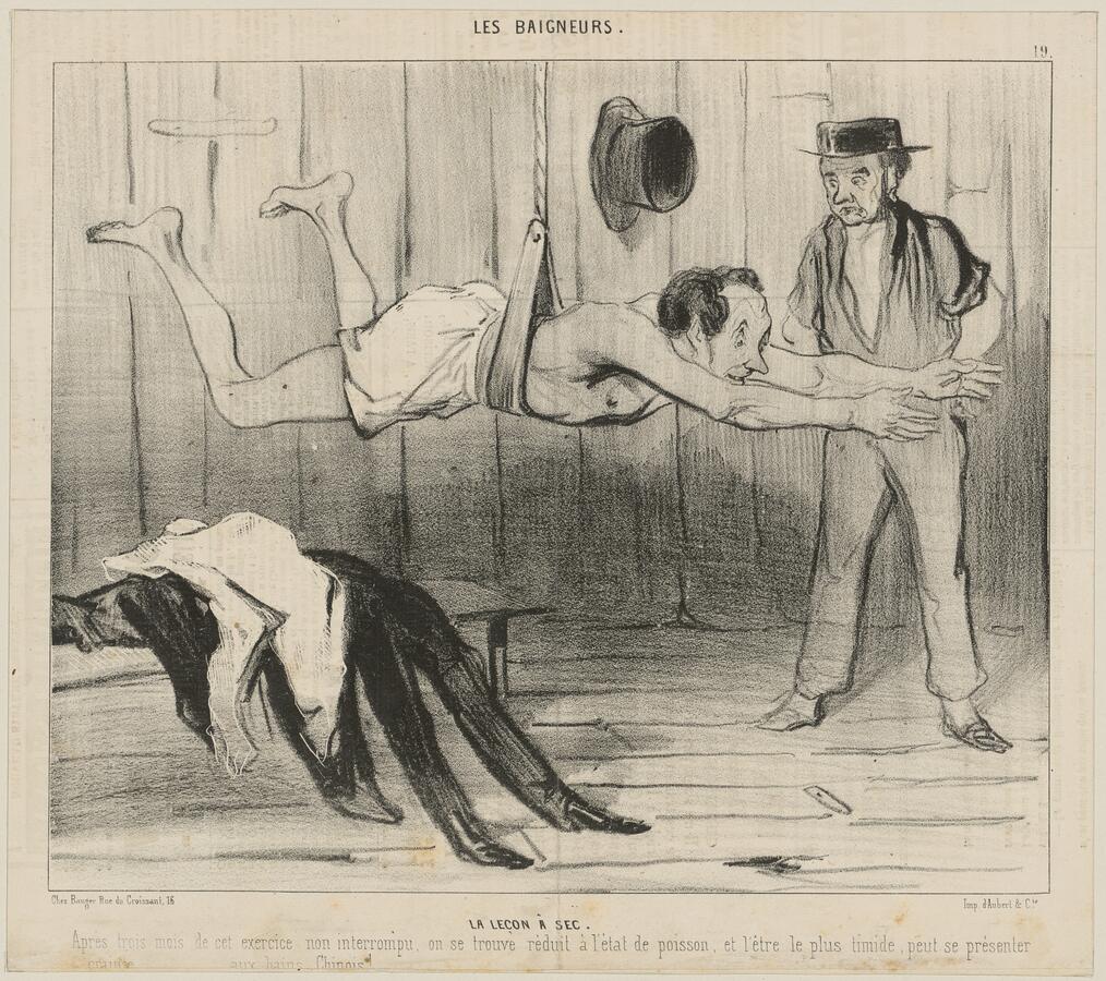 Honoré Daumier, La leçon à sec, 1841,