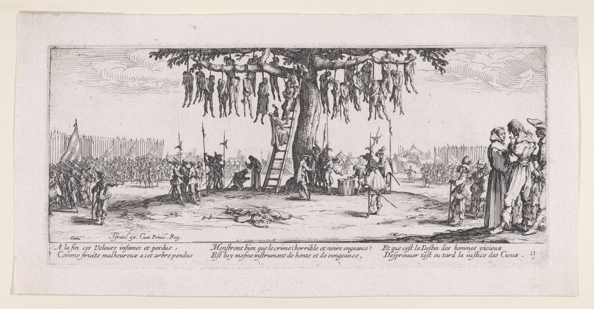 Jacques Callot (1592 Nancy–1635), L'estrapade (aus
