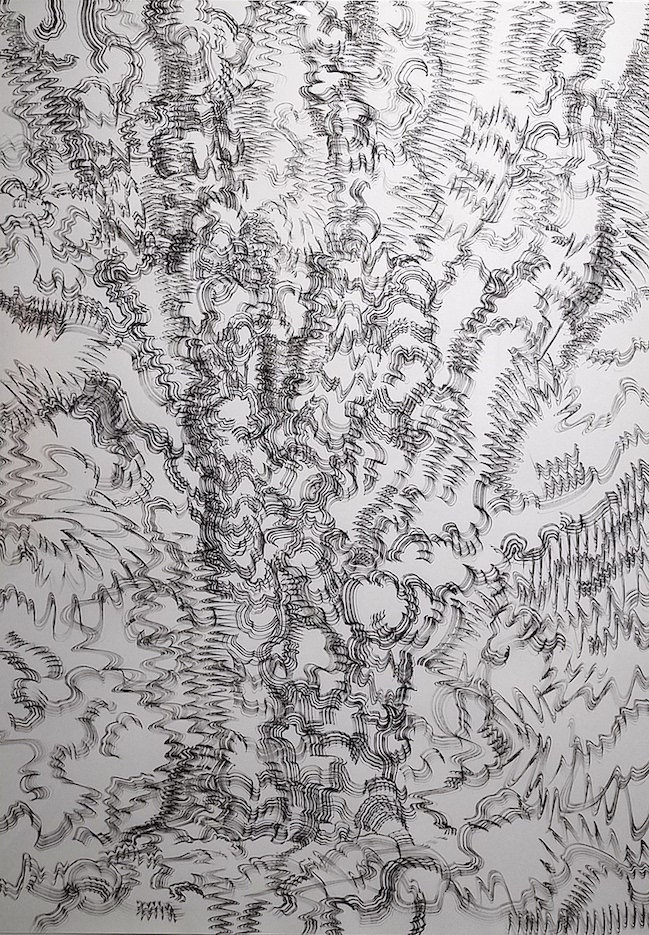 Masatsugu Okada: Tree 7, Tinte auf Papier, 2022 