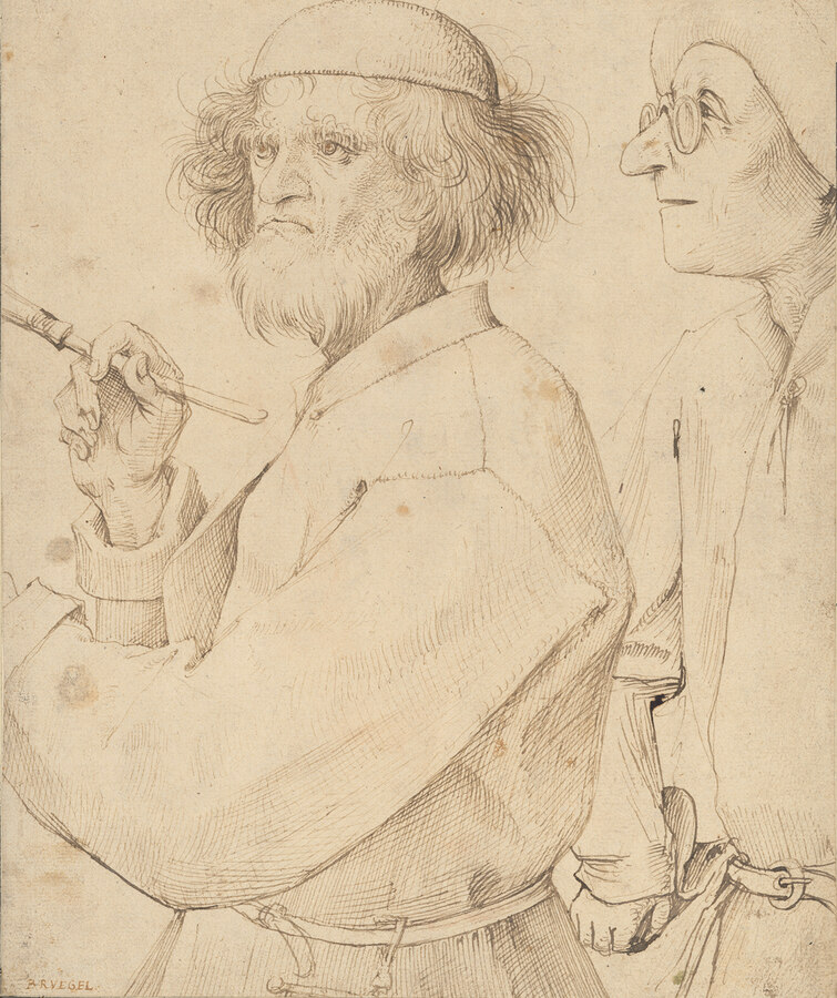 Pieter Bruegel d. Ä., Maler und Käufer, um 1566,