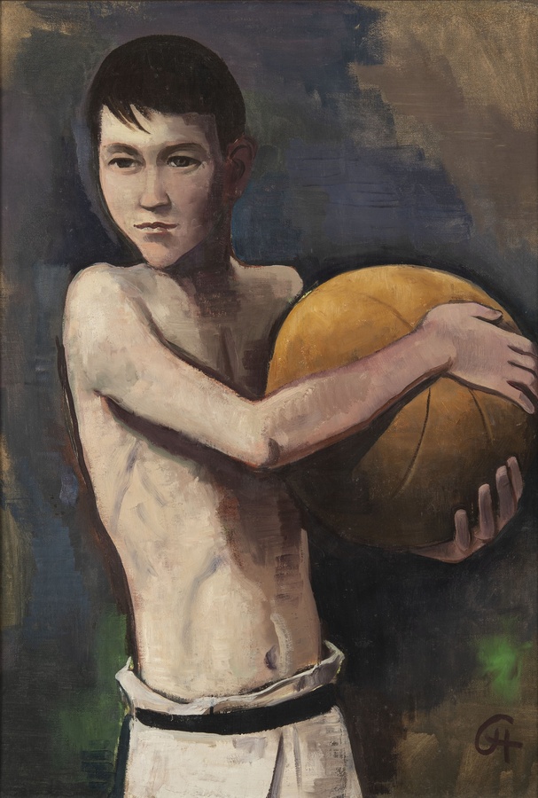 Junge mit Ball, ca. 1927, Öl auf Leinwand, 90 x 66
