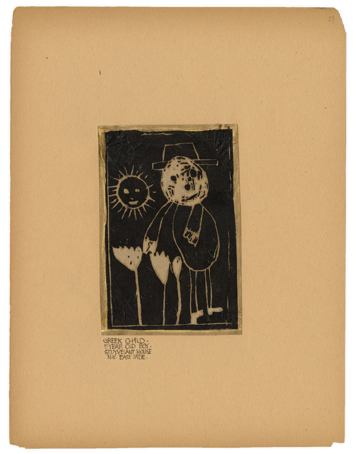 Erika Giovanna Klien, Unterrichtsmanuskript Greek Child, 1925-1935 © Kunstsammlung und Archiv, Universität für angewandte Kunst Wien