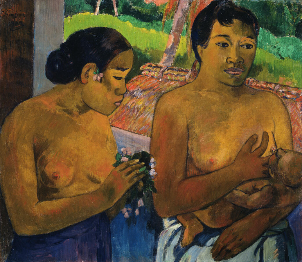 Paul Gauguin, L‘offrande, 1902, Öl auf Leinwand, 68,5 x 78,5 cm, Sammlung Emil Bührle, Dauerleihgabe im Kunsthaus Zürich