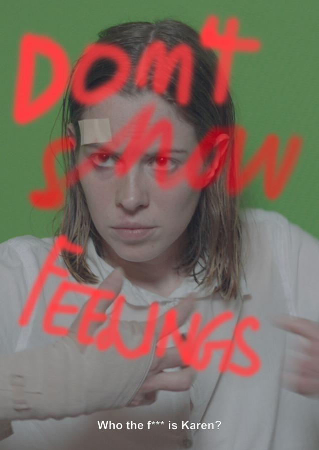 Johanna Müller, Who the f*** is Karen? (don’t show feelings), 2022, Filmplakat & Filmstill, courtesy of the artist
