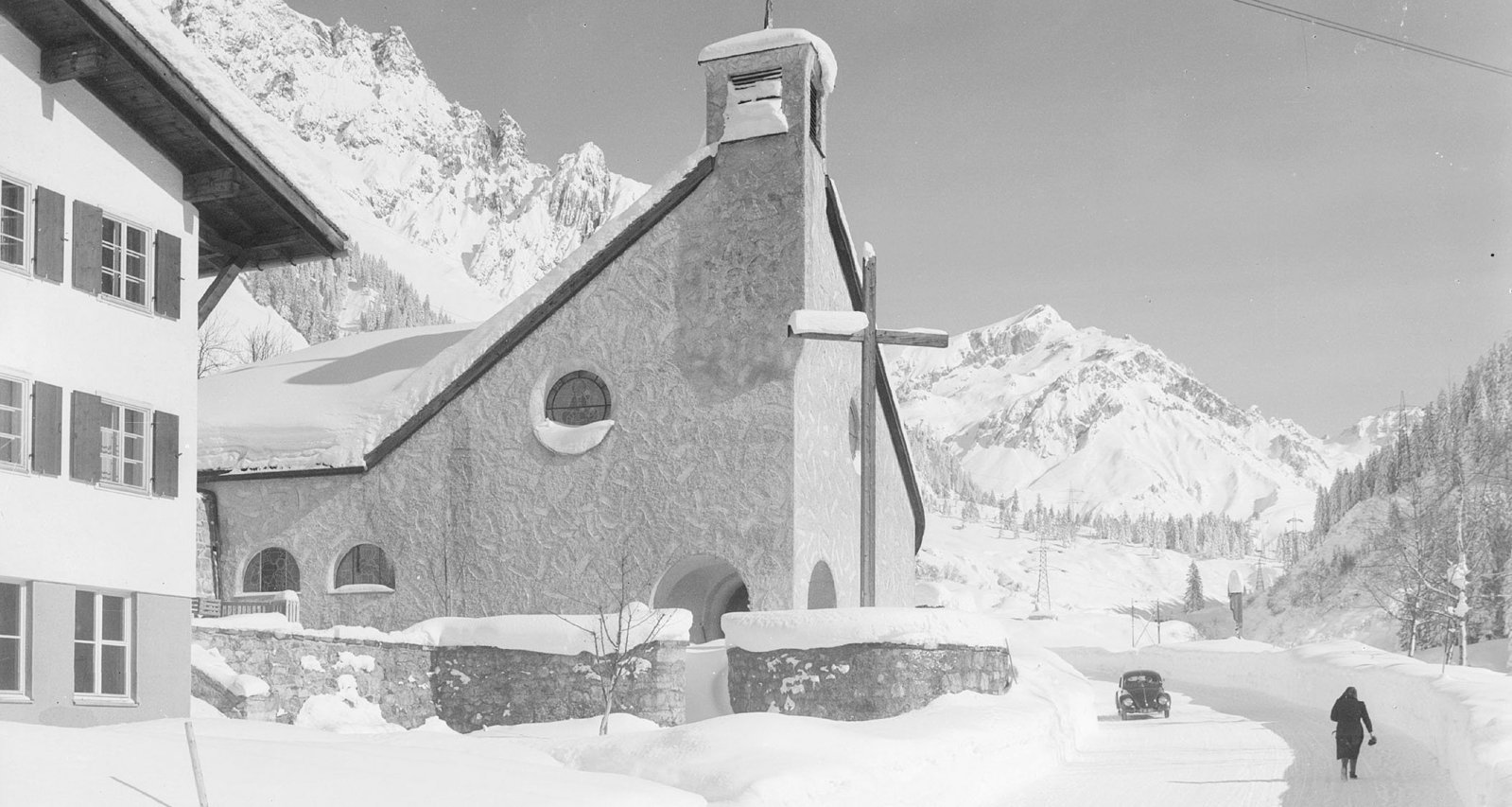  Expositurkirche Langen am Arlberg, Hans Feßler, 1929, Foto: Sammlung Risch-Lau, Vorarlberger Landesbibliothek 