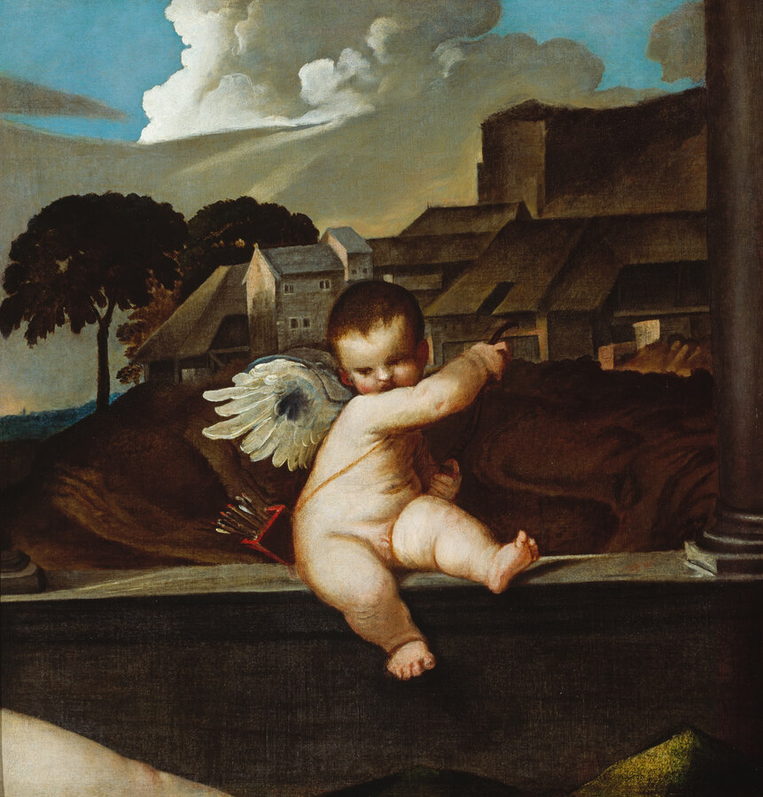 Tiziano Vecellio (genannt Tizian), Amor, um 1530, Gemäldegalerie der Akademie der bildenden Künste Wien