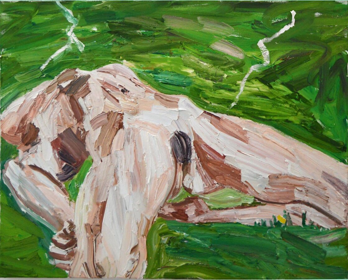Thomas Hoor, Frühlingserwachen, 2017, Öl auf Leinwand, 80 x 100 cm © Thomas Hoor