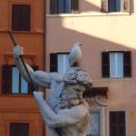Eine Brunnenfigur auf der Piazza Navona (© MPS)