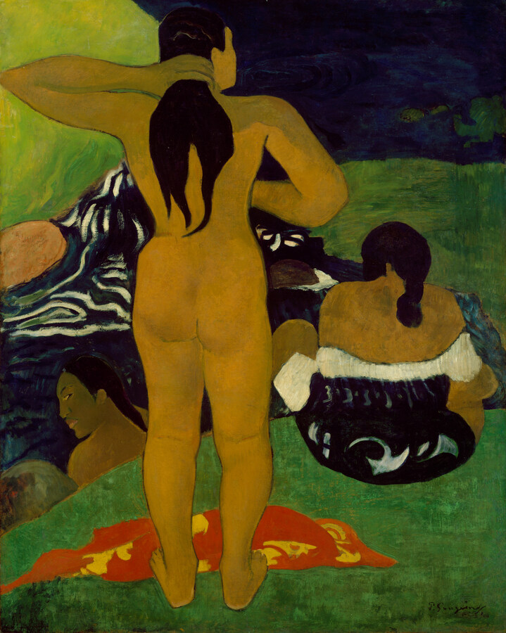 Paul Gauguin, Tahitianerinnen beim Baden, 1892, Öl auf Papier, auf Leinwand aufgezogen, 109,9 x 89,5 cm © bpk | The Metropolitan Museum of Art, New York, Robert Lehman Collection, 1975