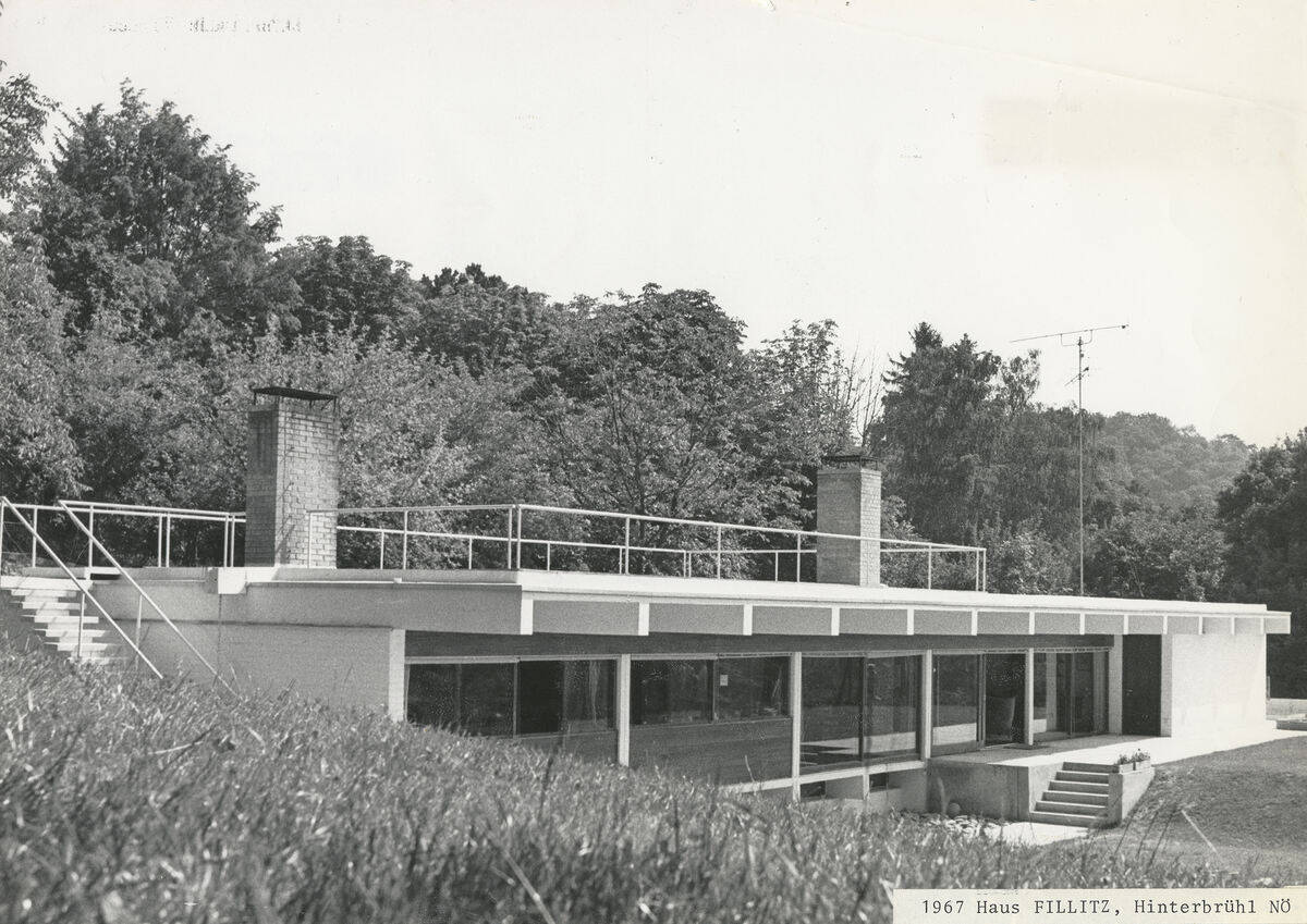 Carl Auböck, Haus Fillitz, Gartenansicht, Hinterbrühl, NÖ, 1967 © Architekturzentrum Wien, Sammlung