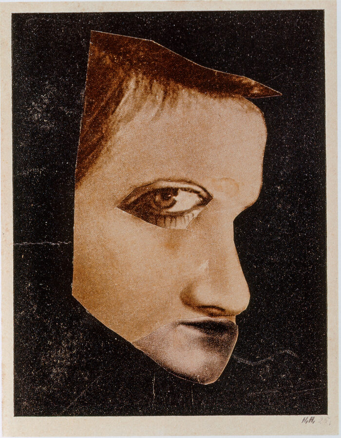Hannah Höch Der Melancholiker, 1925 Collage 16,8 x 13 cm Institut für Auslandsbeziehungen e. V., Stuttgart © 2023, ProLitteris, Zurich
