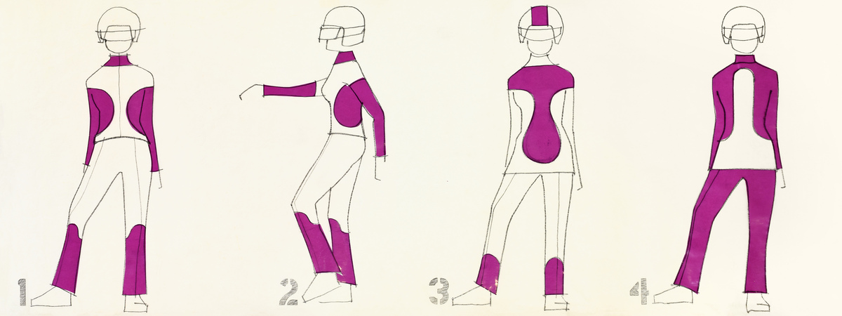 Carl Auböck, Entwurf Skimodenkollektion, Österreichisches Modesekretariat, 1971 © Architekturzentrum Wien, Sammlung