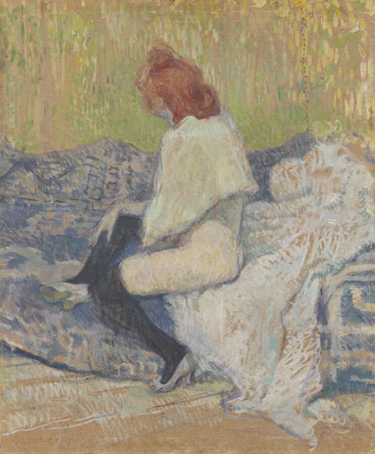 Henri de Toulouse-Lautrec, Femme rousse, assis sur un divan (Justine Dieuhl), 1897, Ölfarben auf Karton, 58.5 x 48 cm © Kunst Museum Winterthur Hahnloser/Jaeggli Stiftung