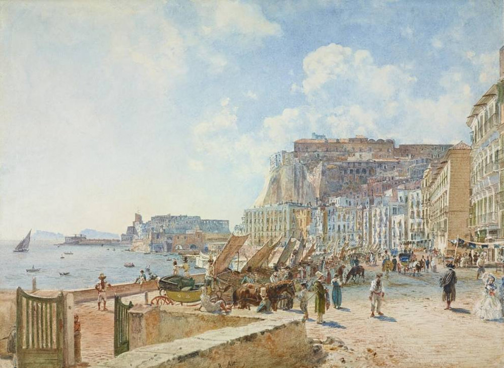 Rudolf von Alt: Am Hafen von Santa Lucia in Neapel, 1835; © Liechtenstein. The Princely Collections, Vaduz–Vienna