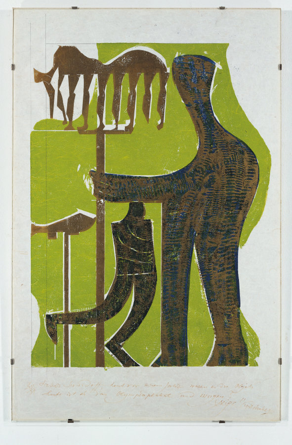 HAP Grieshaber: Olympia III, 1971; Sammlung Würth. © 2019, ProLitteris, Zürich