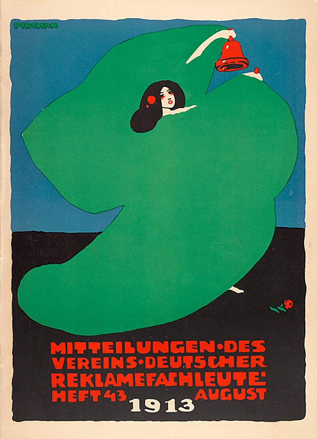 Emil Pirchan: Coverdesign für die Zeitschrift Mitteilungen des Vereins Deutscher Reklamefachleute, 1913 / Heft 43; © Sammlung Steffan / Pabst. Foto: Sammlung Steffan / Pabst