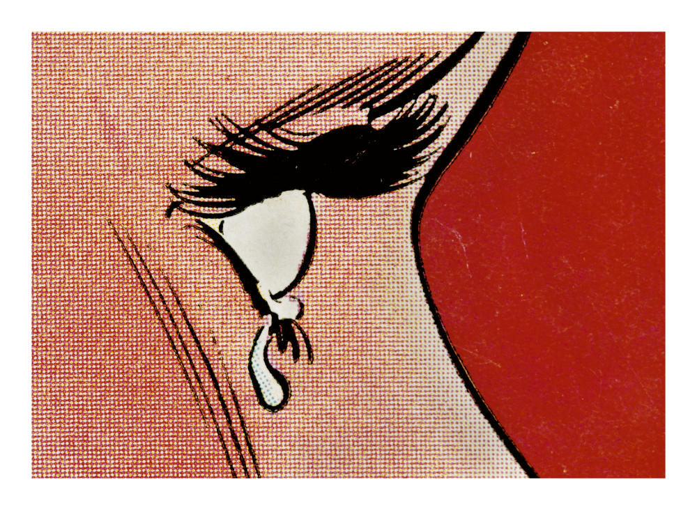 Anne Collier: Woman Crying (Comic) #3, aus der Serie Women Crying, 2018. © Anne Collier; Courtesy of the artist; Anton Kern Gallery, New York; Galerie Neu, Berlin; and The Modern Institute/Toby Webster Ltd., Glasgow