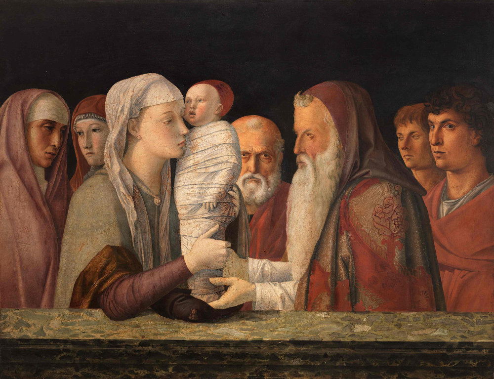 Giovanni Bellini: Die Darbringung Christi im Tempel, ca. 1472. Holz, 80 x 105 cm; © Fondazione Querini Stampalia, Venedig / cameraphoto arte snc