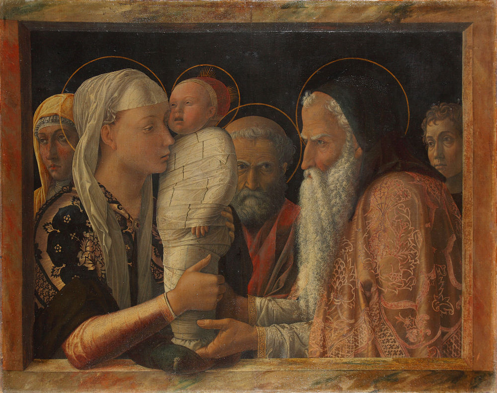 Andrea Mantegna: Die Darbringung Christi im Tempel, ca. 1453. Leinwand, 77,1 x 94,4 cm; © Staatliche Museen zu Berlin, Gemäldegalerie / Christoph Schmidt