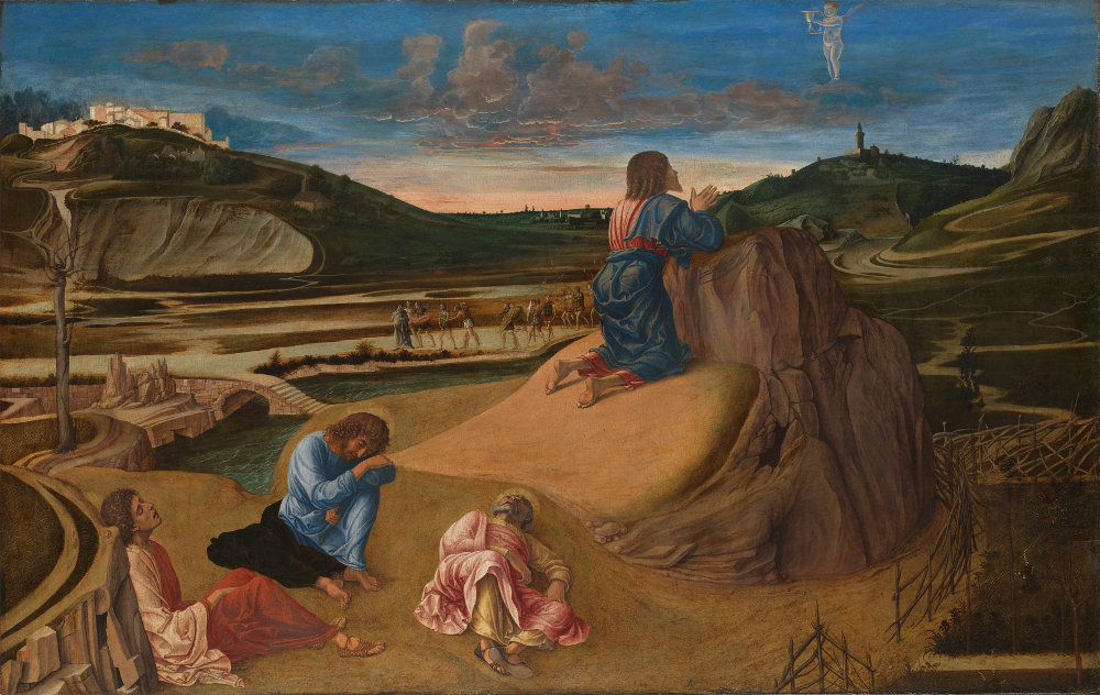Giovanni Bellini: Christus am Ölberg, um 1465. Holz, 81,3 x 127 cm, erworben 1863; © The National Gallery, London