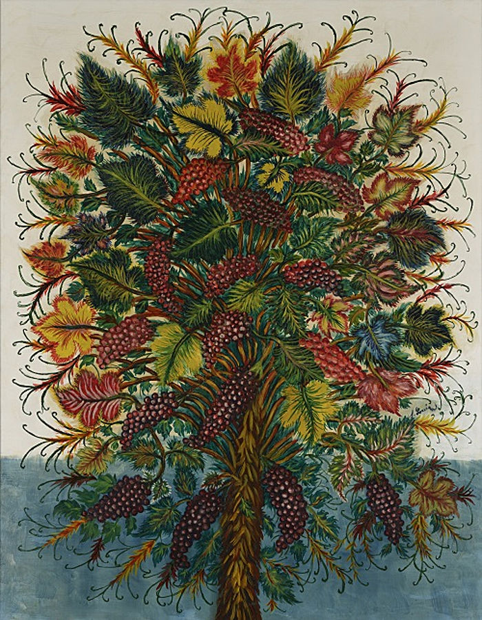Séraphine Louis: Grappes de Raisin, ca. 1930. Öl auf Leinwand, 146 x 114 cm; Private Collection. Courtesy Galerie Dina Vierny, Paris