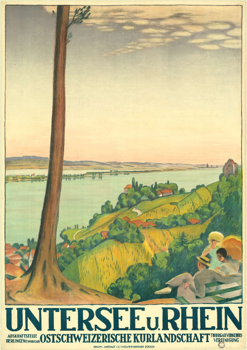 Emil Cardinaux , Untersee u. Rhein – Ostschweizerische Kulturlandschaft, 1919, Foto: Bern, Staatsarchiv des Kantons Bern / Berner Designstiftung, P 921