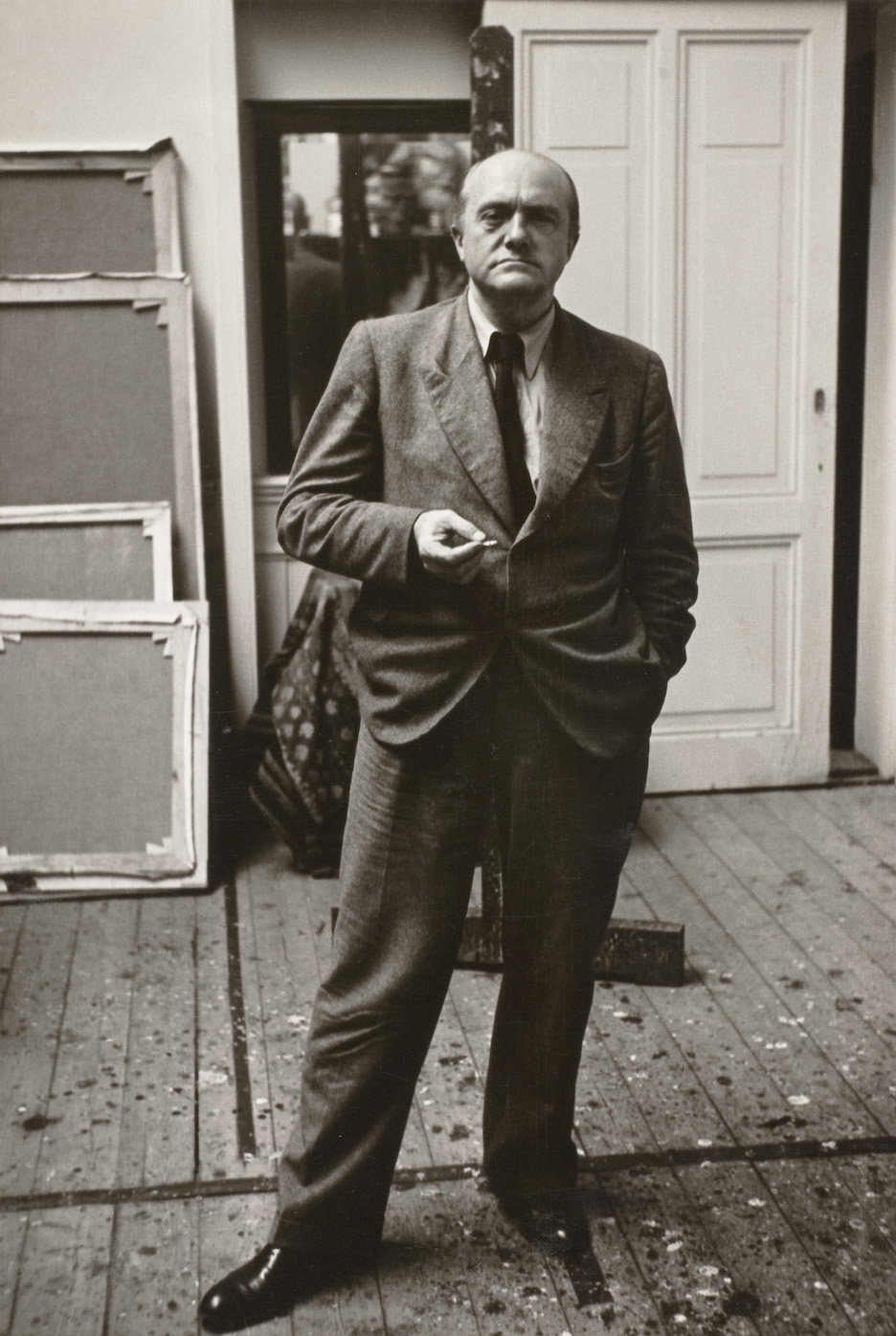Max Beckmann in seinem Amsterdamer Atelier 1938 