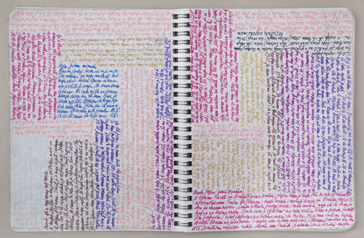 Tagebücher, 1975‒2003,  Farbige Kugelschreiber auf