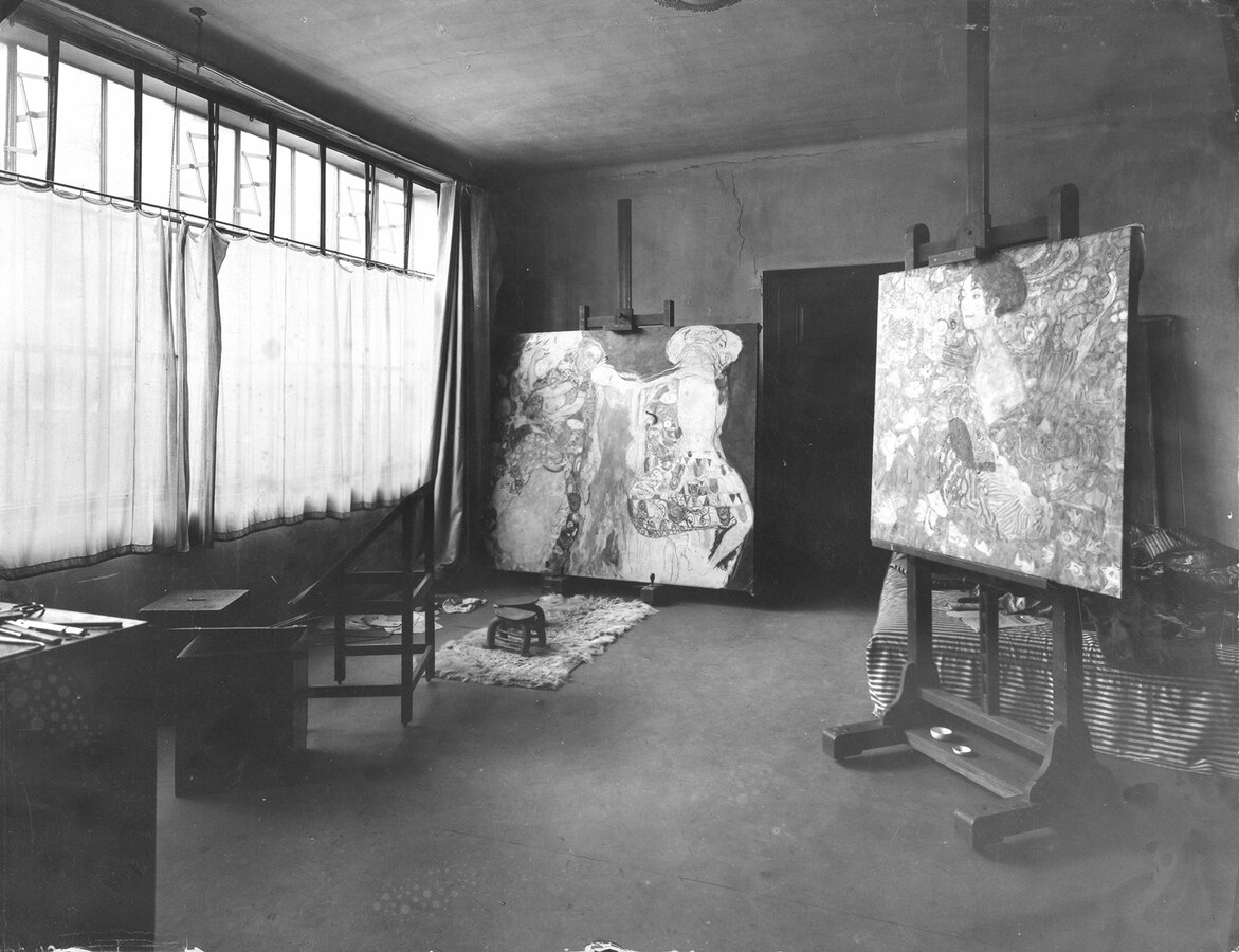  Gustav Klimts Arbeitsraum im Atelier