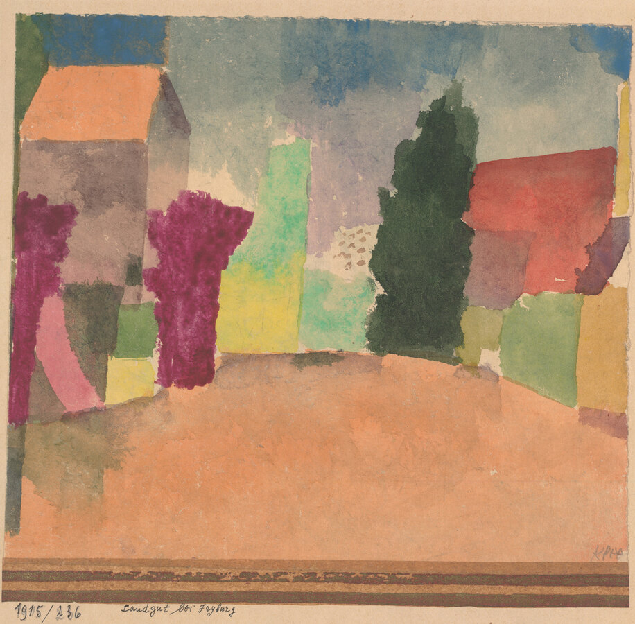 Paul Klee, Landgut bei Fryburg, 1915, Aquarell und