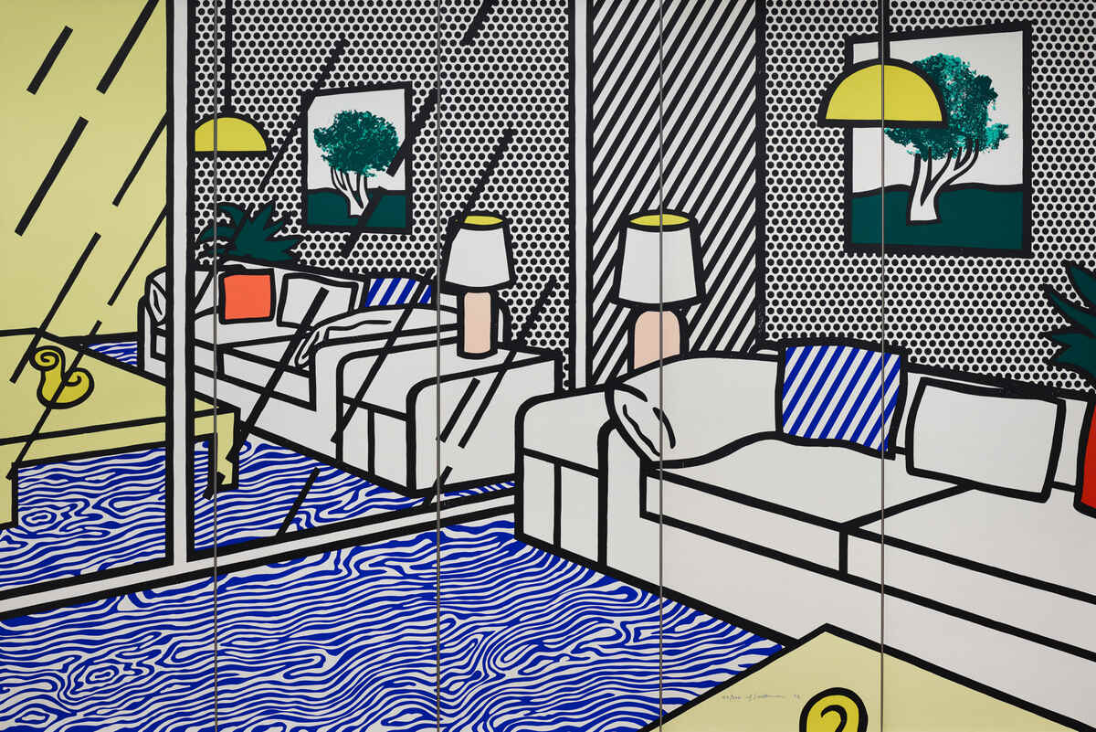 Roy Lichtenstein, Wallpaper with blue Floor