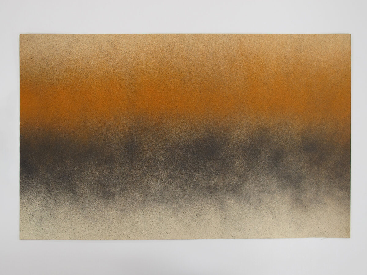 Bill Bollinger, Untitled (Orange/Black Spray