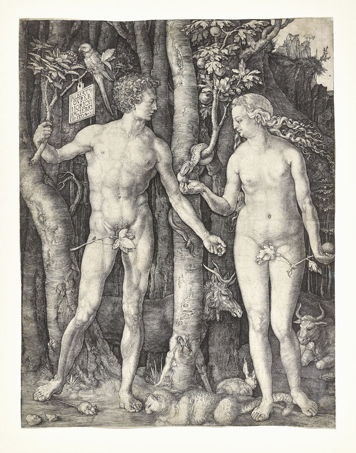 Albrecht Dürer, Adam und Eva, 1504, Kupferstich,