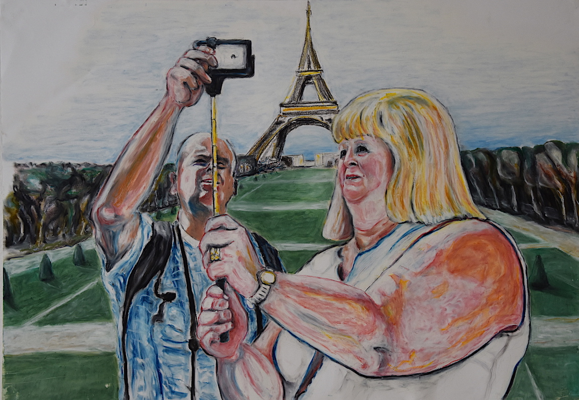 Rainer Wolf: Selfie vor dem Eiffelturm (©
