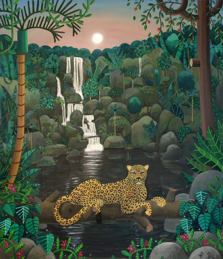 Ben Sledsens, Jaguar in the Jungle, 2018, Öl,