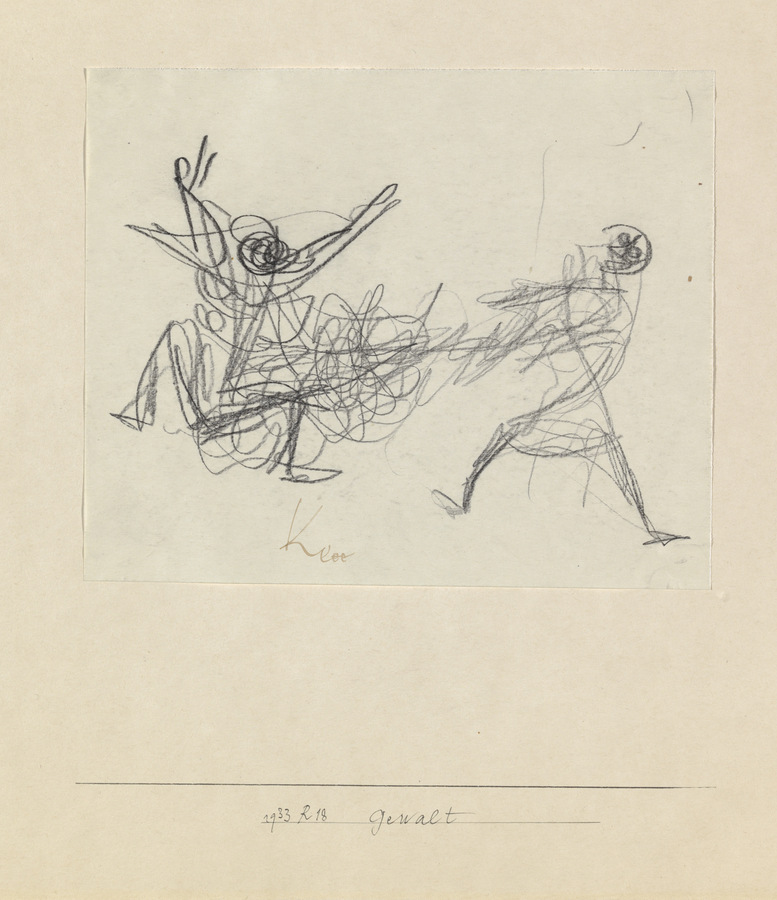 Paul Klee, Gewalt, 1933, 138, Kreide auf Papier