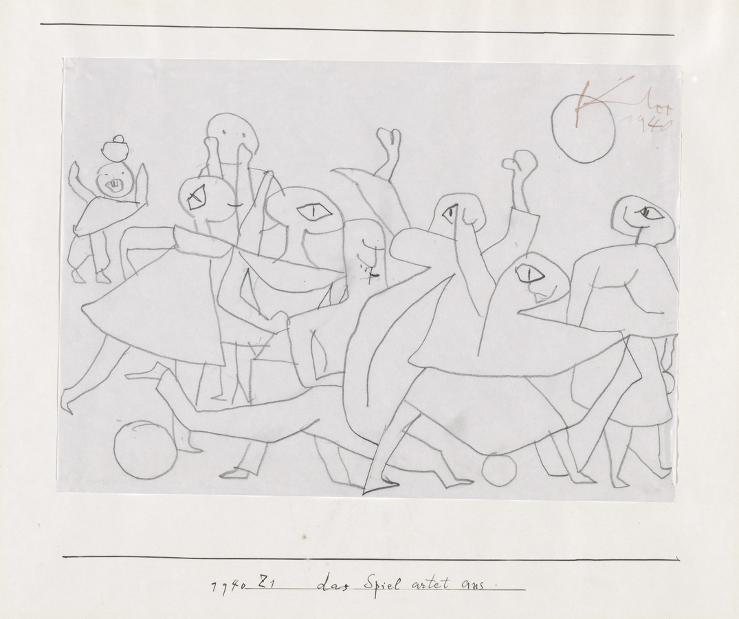 Paul Klee, das Spiel artet aus, 1940, 1, Bleistift