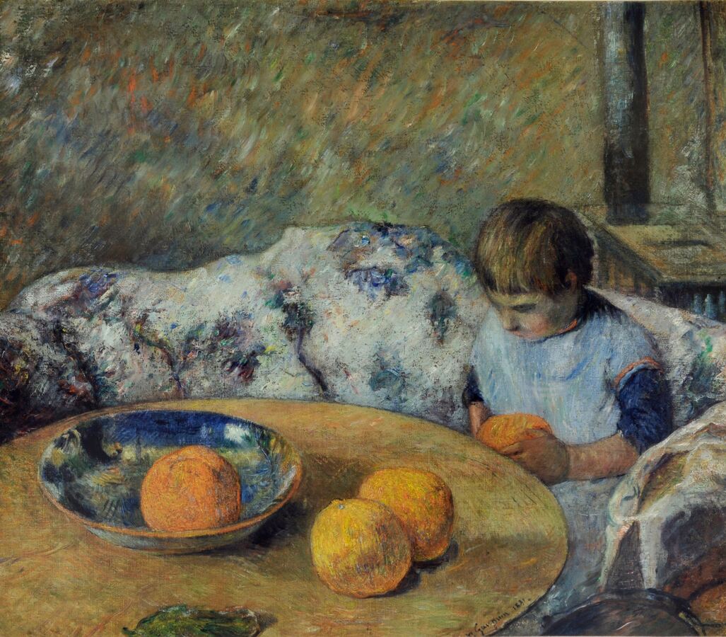 Paul Gauguin, Intérieur avec Aline, 1881, Öl auf