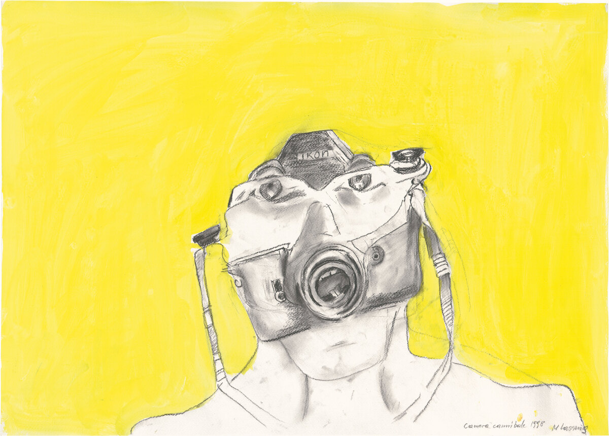 Maria Lassnig, Camera Cannibale, 1998,