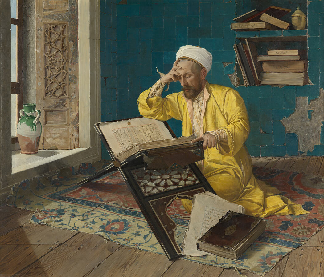  Osman Hamdi Bey, Über den Koran meditierend, 1902