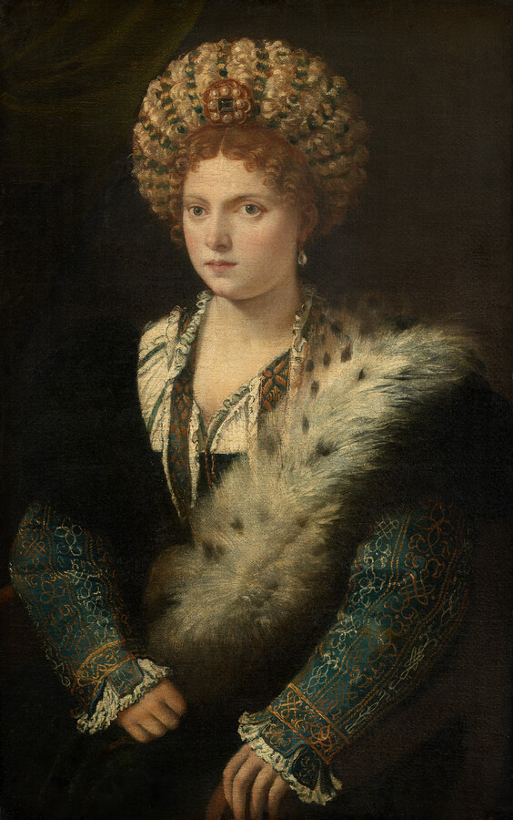 Tizian (um 1488–1576), Isabella d'Este, Markgräfin